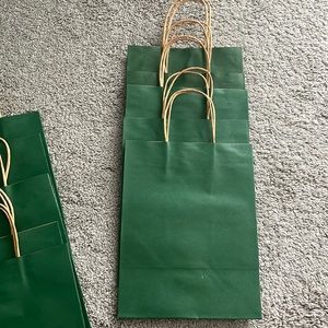 Green paper bag,  st Patrick’s day, Christmas gift bag gift wrap set of 10